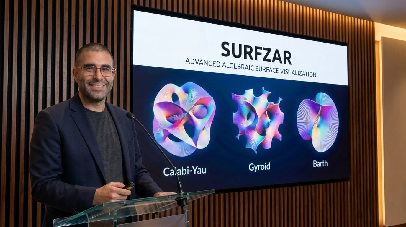 Daniel Azar presenting SurfZar